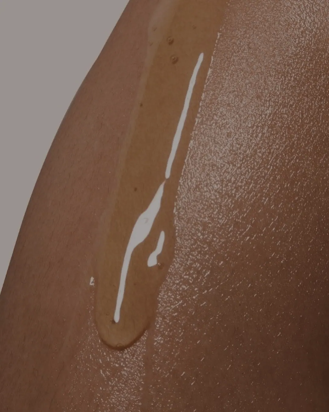 Close-up of treatment gel on skin